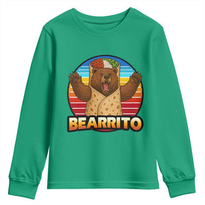 Burrito Lover Gift Youth Sweatshirt Funny Bearrito TS12 Irish Green Print Your Wear