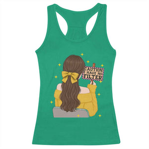 Caution I Have No Filter Racerback Tank Top Funny Sarcasm Gift TS12 Irish Green Print Your Wear