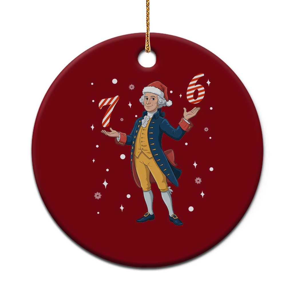 George Washington 67 Meme Ceramic Ornament Funny Xmas Gift TS12 1pc Red Print Your Wear