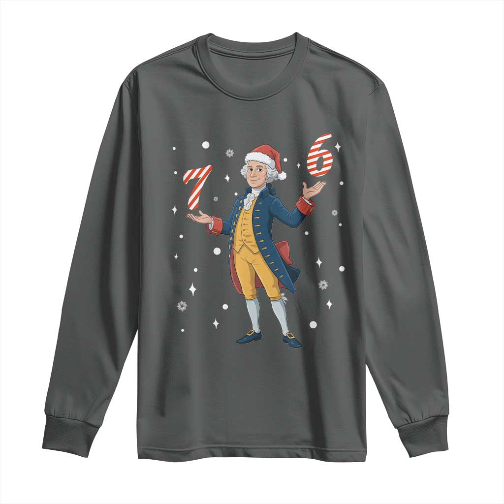 George Washington 67 Meme Long Sleeve Shirt Funny Christmas Gift TS12 Dark Heather Print Your Wear