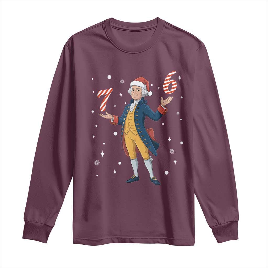 George Washington 67 Meme Long Sleeve Shirt Funny Christmas Gift TS12 Maroon Print Your Wear