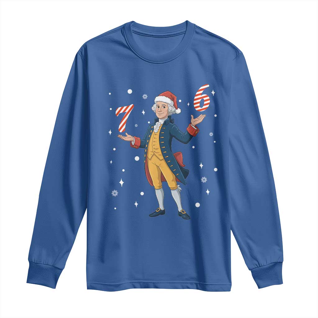 George Washington 67 Meme Long Sleeve Shirt Funny Christmas Gift TS12 Royal Blue Print Your Wear