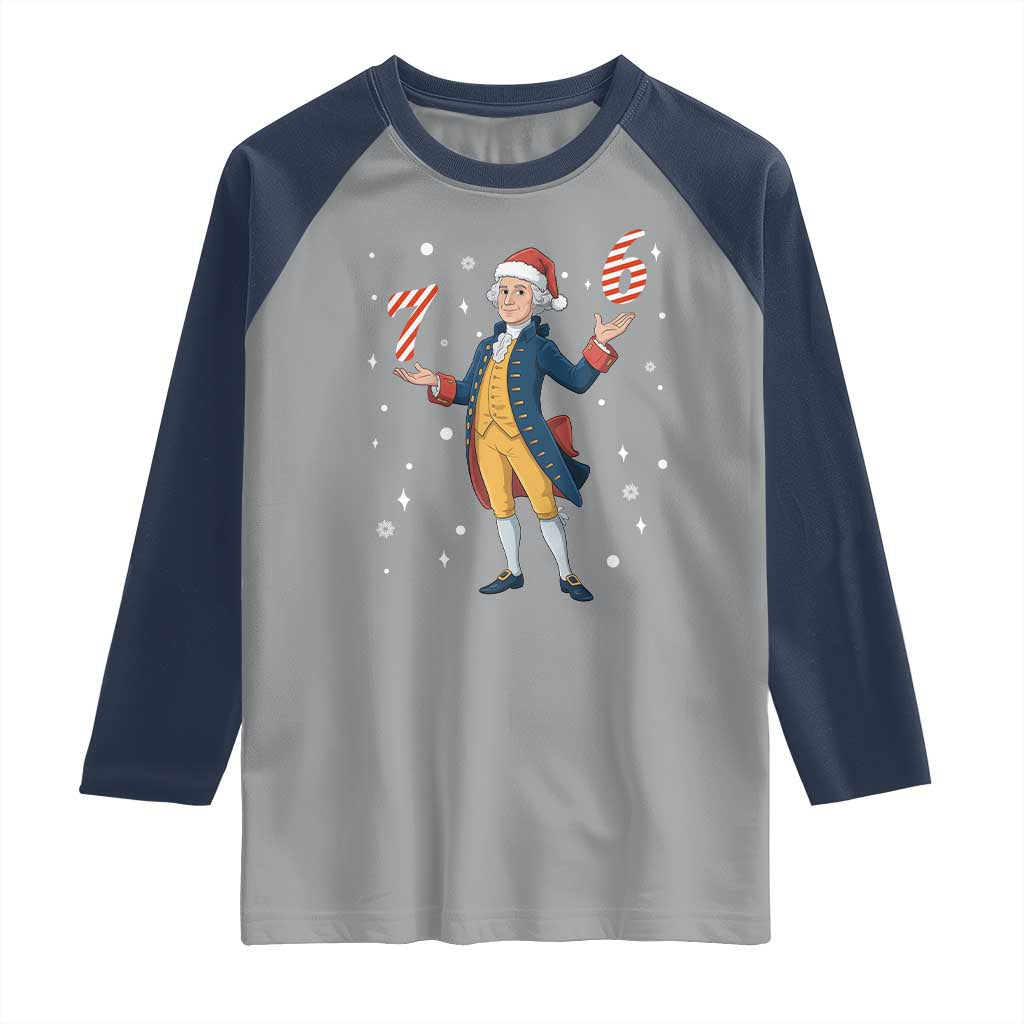 George Washington 67 Meme Raglan Shirt Funny Christmas Gift TS12 Sport Gray Navy Print Your Wear
