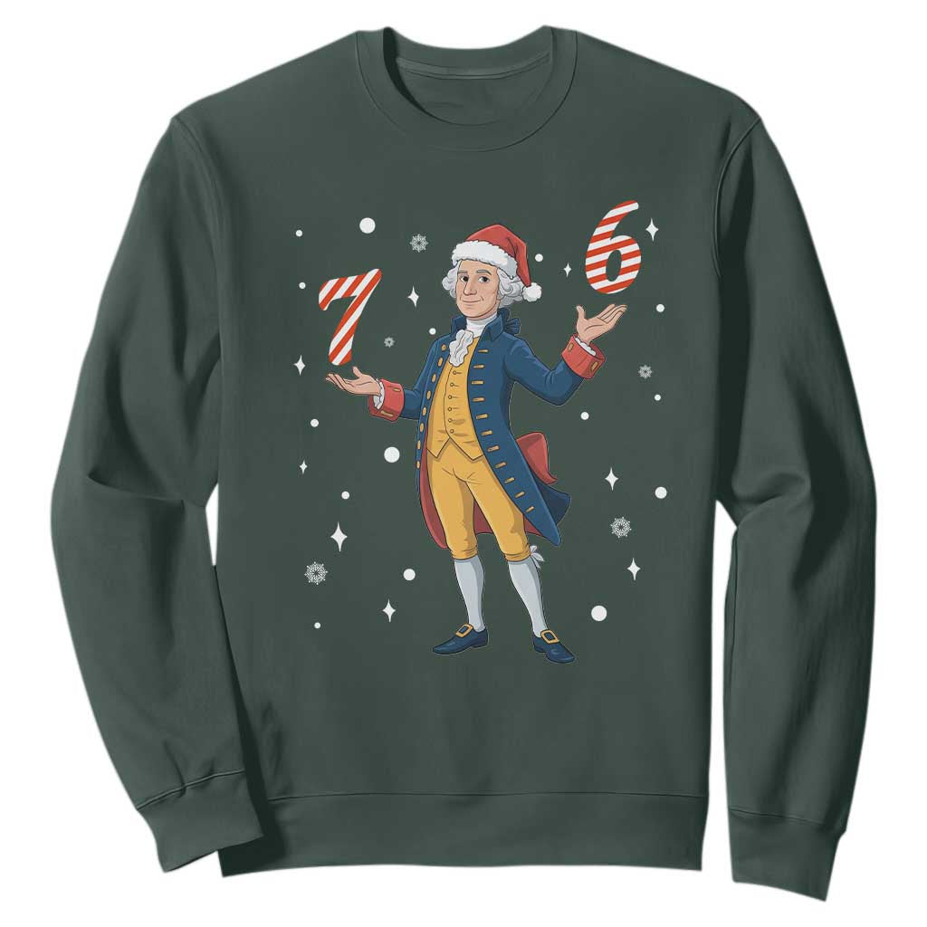 George Washington 67 Meme Sweatshirt Funny Christmas Gift TS12 Dark Forest Green Print Your Wear