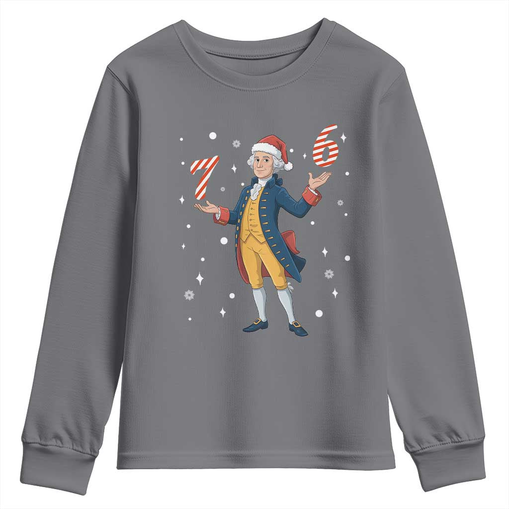 George Washington 67 Meme Youth Sweatshirt Funny Christmas Gift TS12 Charcoal Print Your Wear