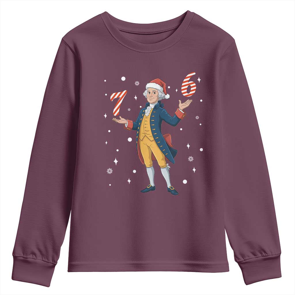 George Washington 67 Meme Youth Sweatshirt Funny Christmas Gift TS12 Maroon Print Your Wear