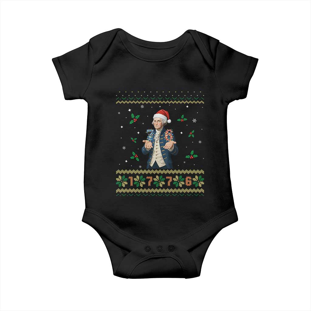 George Washington 67 Meme Baby Onesie Funny Christmas Ugly Sweater Gift TS12 Black Print Your Wear