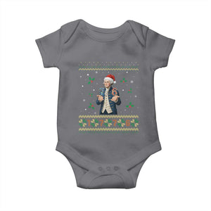 George Washington 67 Meme Baby Onesie Funny Christmas Ugly Sweater Gift TS12 Charcoal Print Your Wear