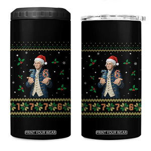 George Washington 67 Meme 4 in 1 Can Cooler Tumbler Funny Christmas Ugly Sweater Gift TS12 One Size: 16 oz Black Print Your Wear