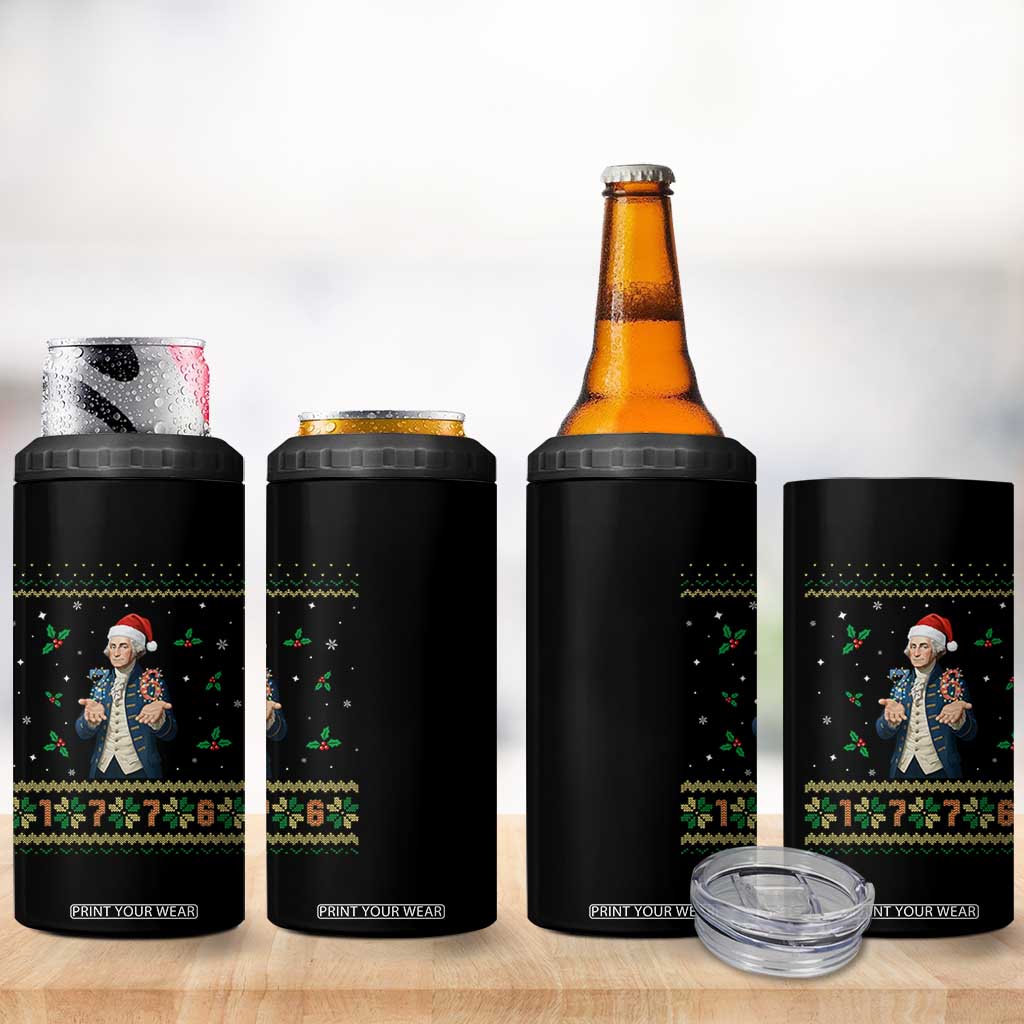 George Washington 67 Meme 4 in 1 Can Cooler Tumbler Funny Christmas Ugly Sweater Gift TS12 Print Your Wear