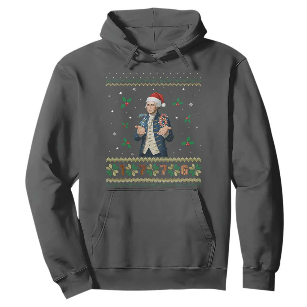 George Washington 67 Meme Hoodie Funny Christmas Ugly Sweater Gift TS12 Dark Heather Print Your Wear
