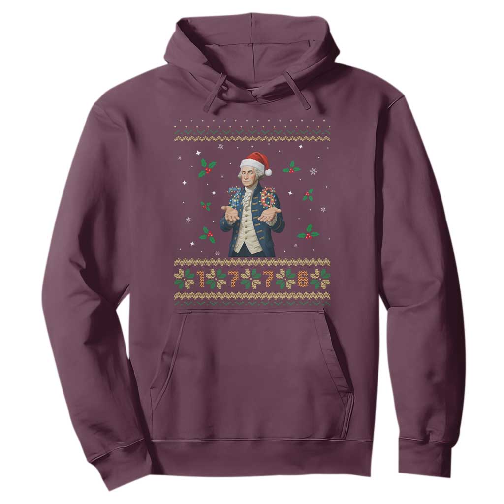 George Washington 67 Meme Hoodie Funny Christmas Ugly Sweater Gift TS12 Maroon Print Your Wear