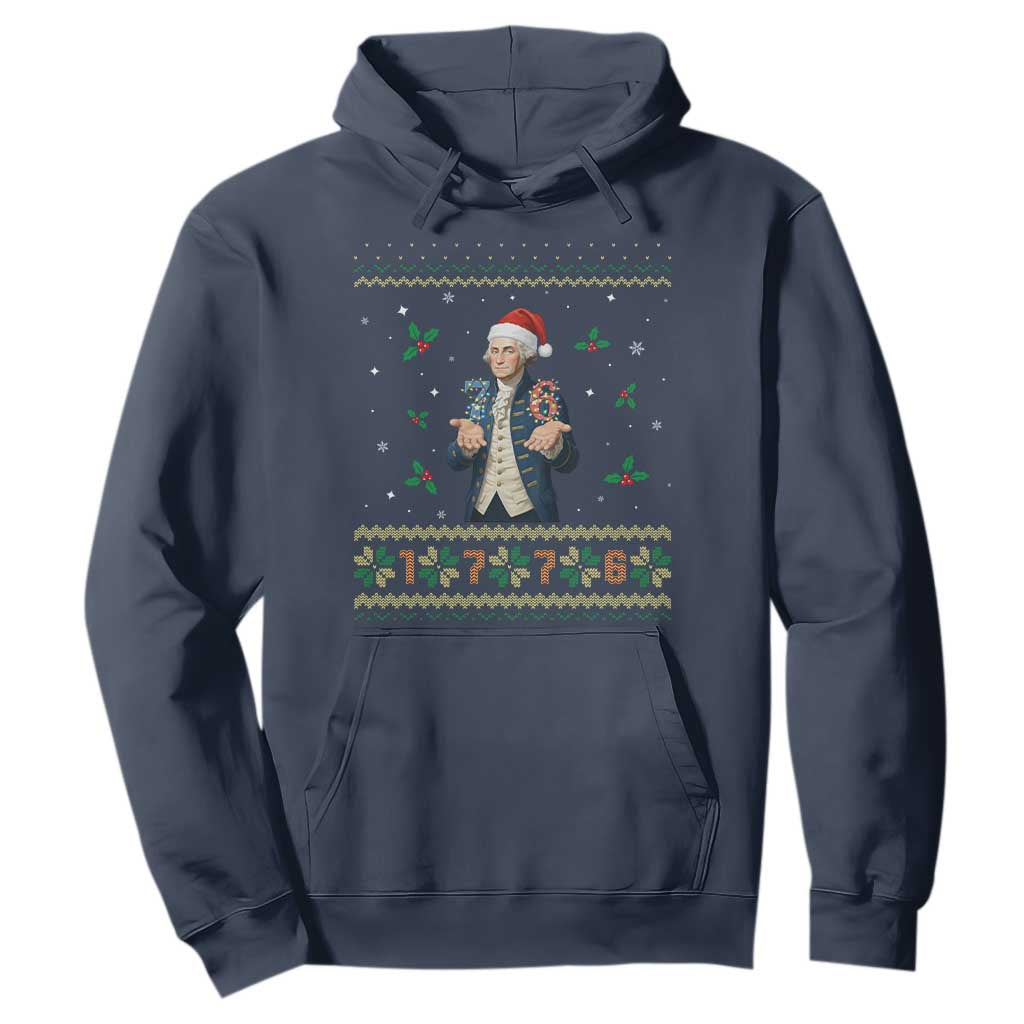 George Washington 67 Meme Hoodie Funny Christmas Ugly Sweater Gift TS12 Navy Print Your Wear