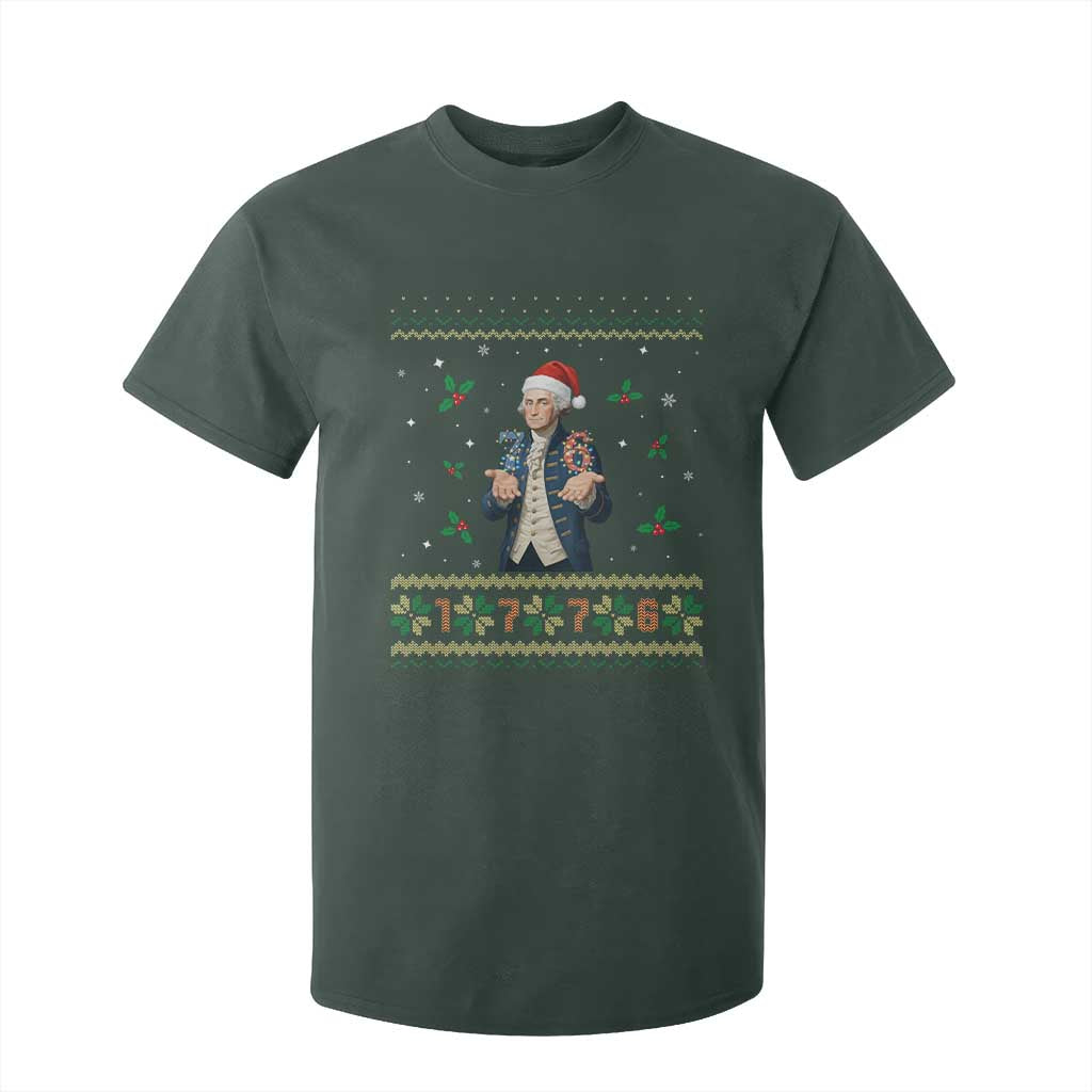 George Washington 67 Meme T Shirt For Kid Funny Christmas Ugly Sweater Gift TS12 Dark Forest Green Print Your Wear