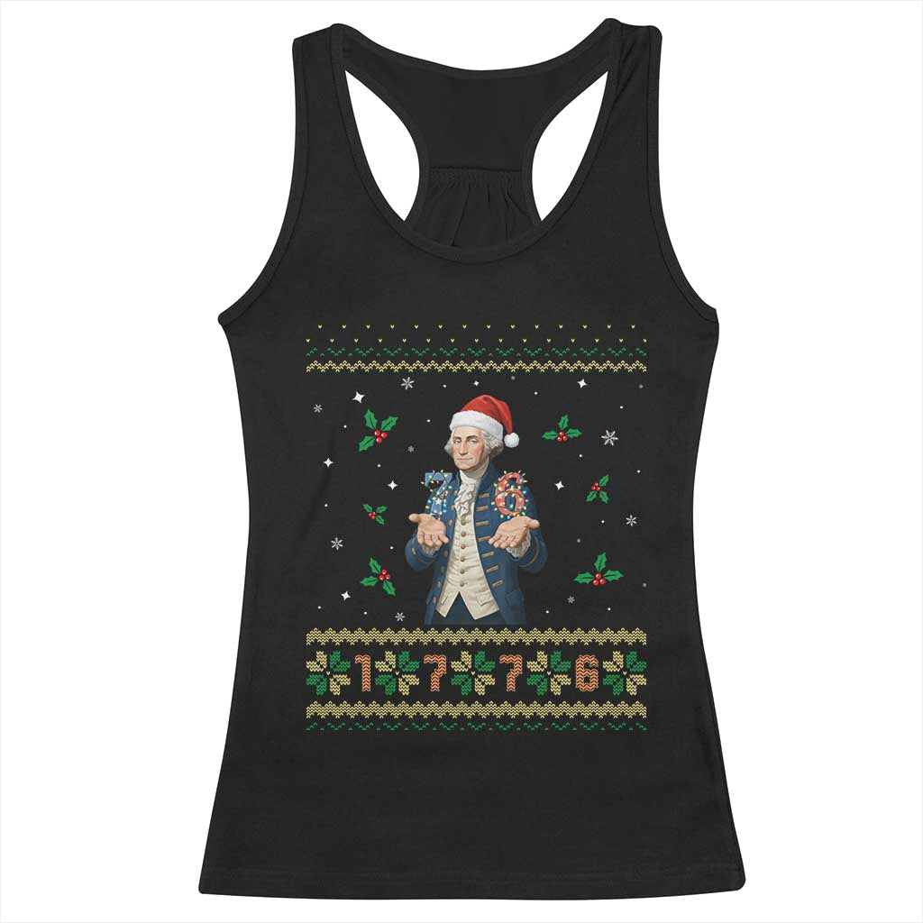 George Washington 67 Meme Racerback Tank Top Funny Christmas Ugly Sweater Gift TS12 Black Print Your Wear