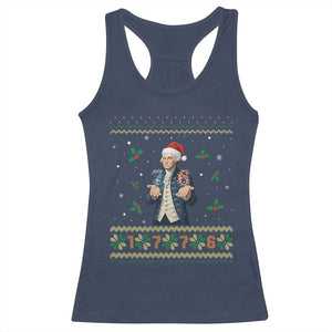 George Washington 67 Meme Racerback Tank Top Funny Christmas Ugly Sweater Gift TS12 Navy Print Your Wear