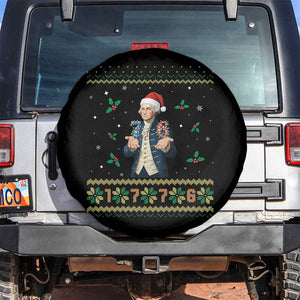 George Washington 67 Meme Spare Tire Cover Funny Christmas Ugly Sweater Gift TS12 No hole Black Print Your Wear
