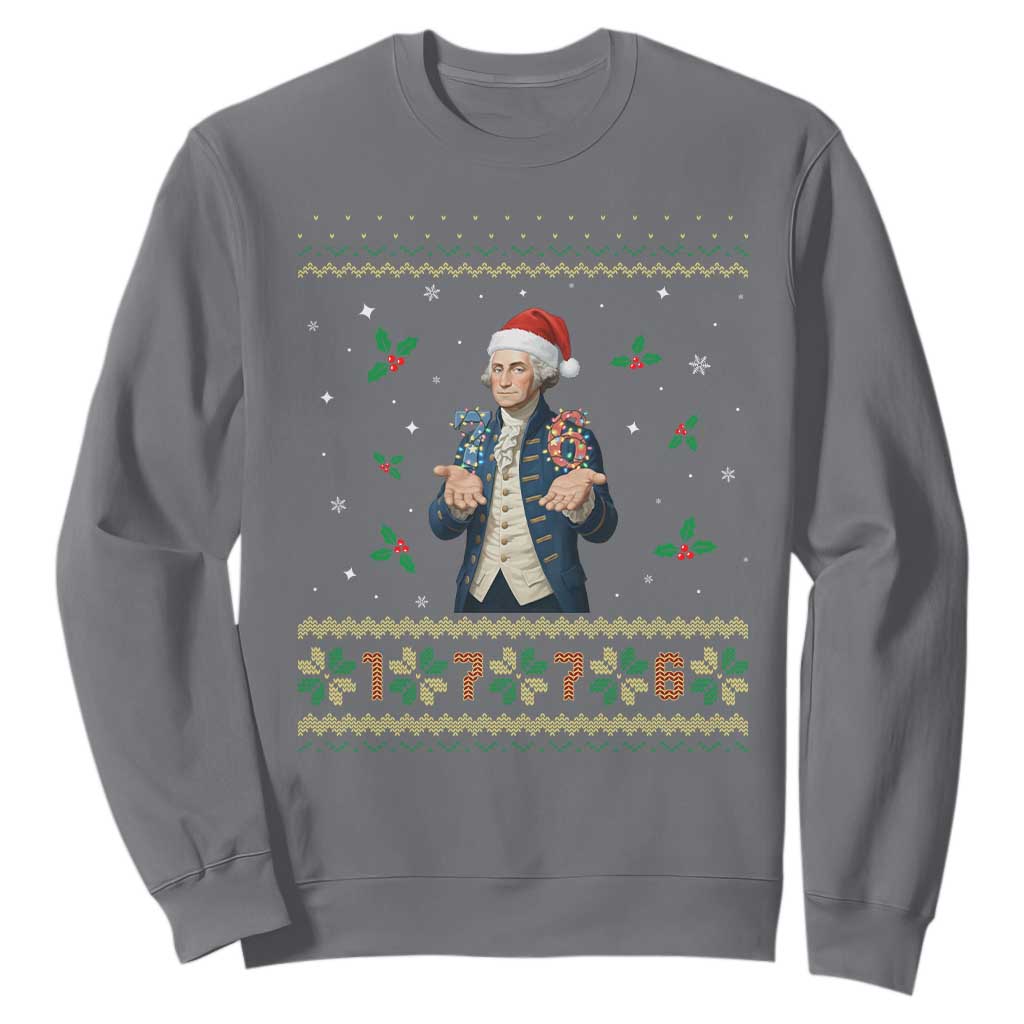 George Washington 67 Meme Sweatshirt Funny Christmas Ugly Sweater Gift TS12 Charcoal Print Your Wear