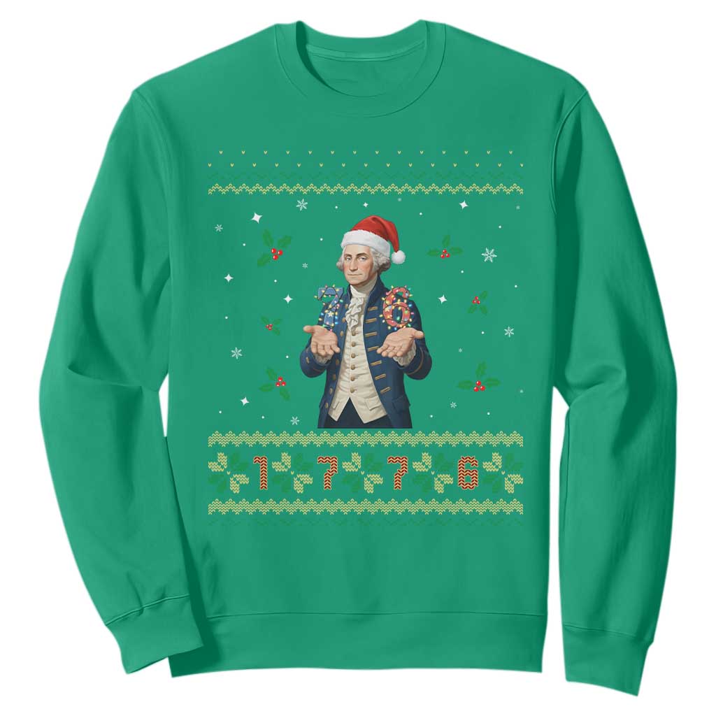 George Washington 67 Meme Sweatshirt Funny Christmas Ugly Sweater Gift TS12 Irish Green Print Your Wear