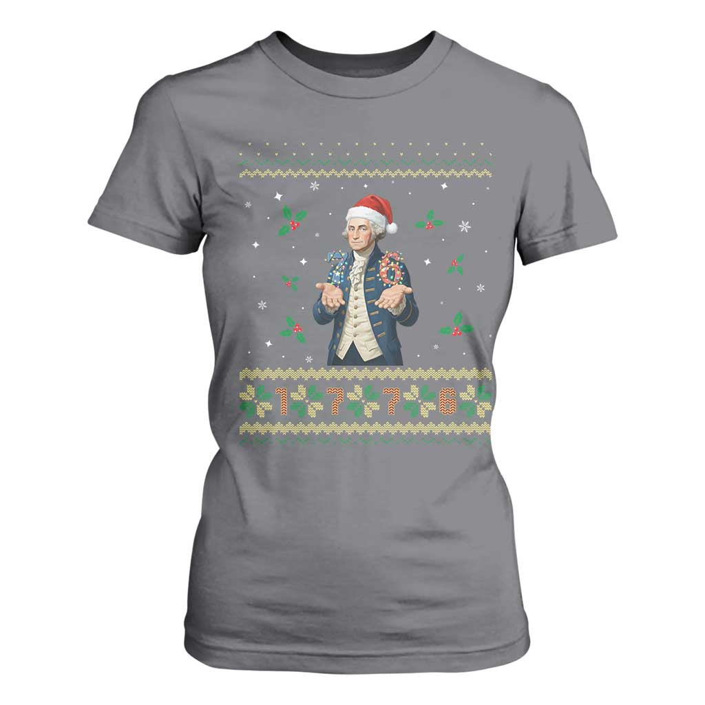 George Washington 67 Meme T Shirt For Women Funny Christmas Ugly Sweater Gift TS12 Charcoal Print Your Wear
