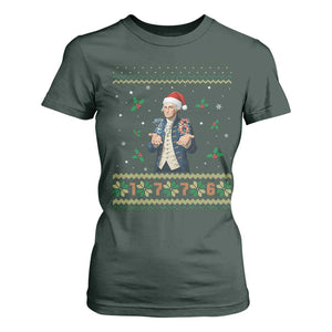 George Washington 67 Meme T Shirt For Women Funny Christmas Ugly Sweater Gift TS12 Dark Forest Green Print Your Wear