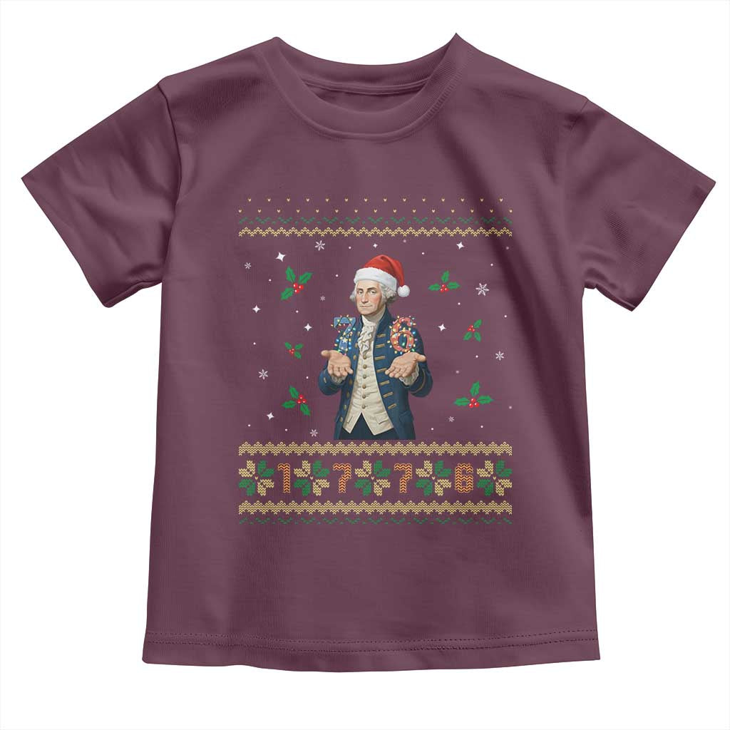 George Washington 67 Meme Toddler T Shirt Funny Christmas Ugly Sweater Gift TS12 Maroon Print Your Wear