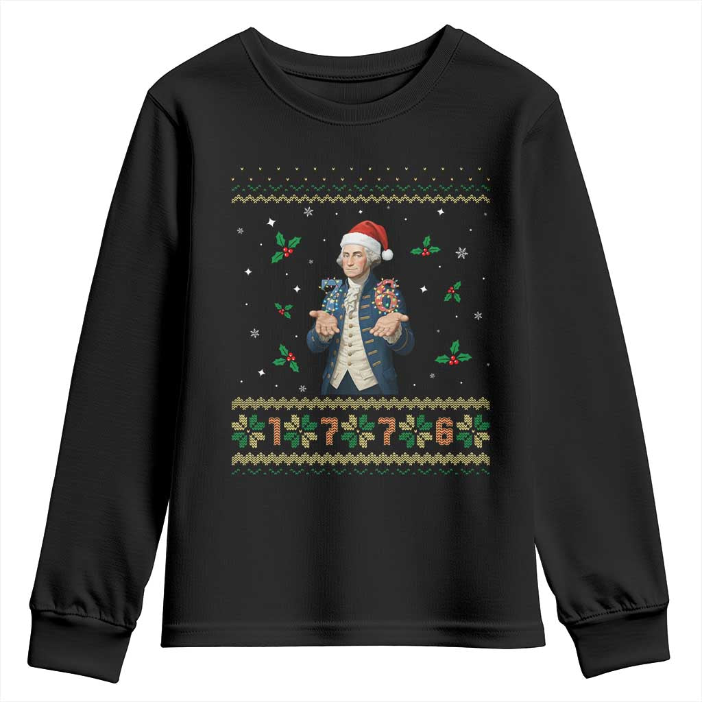 George Washington 67 Meme Youth Sweatshirt Funny Christmas Ugly Sweater Gift TS12 Black Print Your Wear