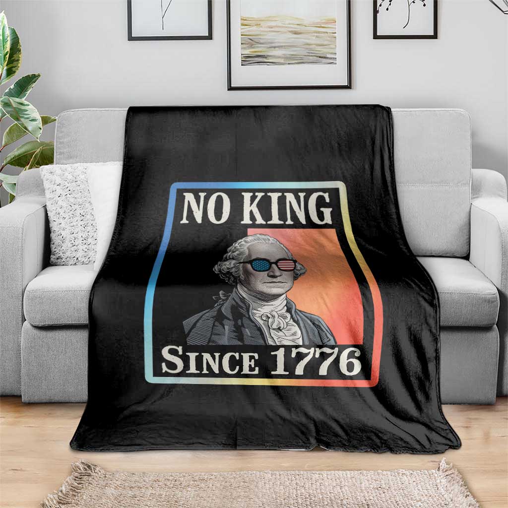 George Washington No Kings Since 1776 Throw Blanket Funny Political Meme Gift TS12 Print Your Wear