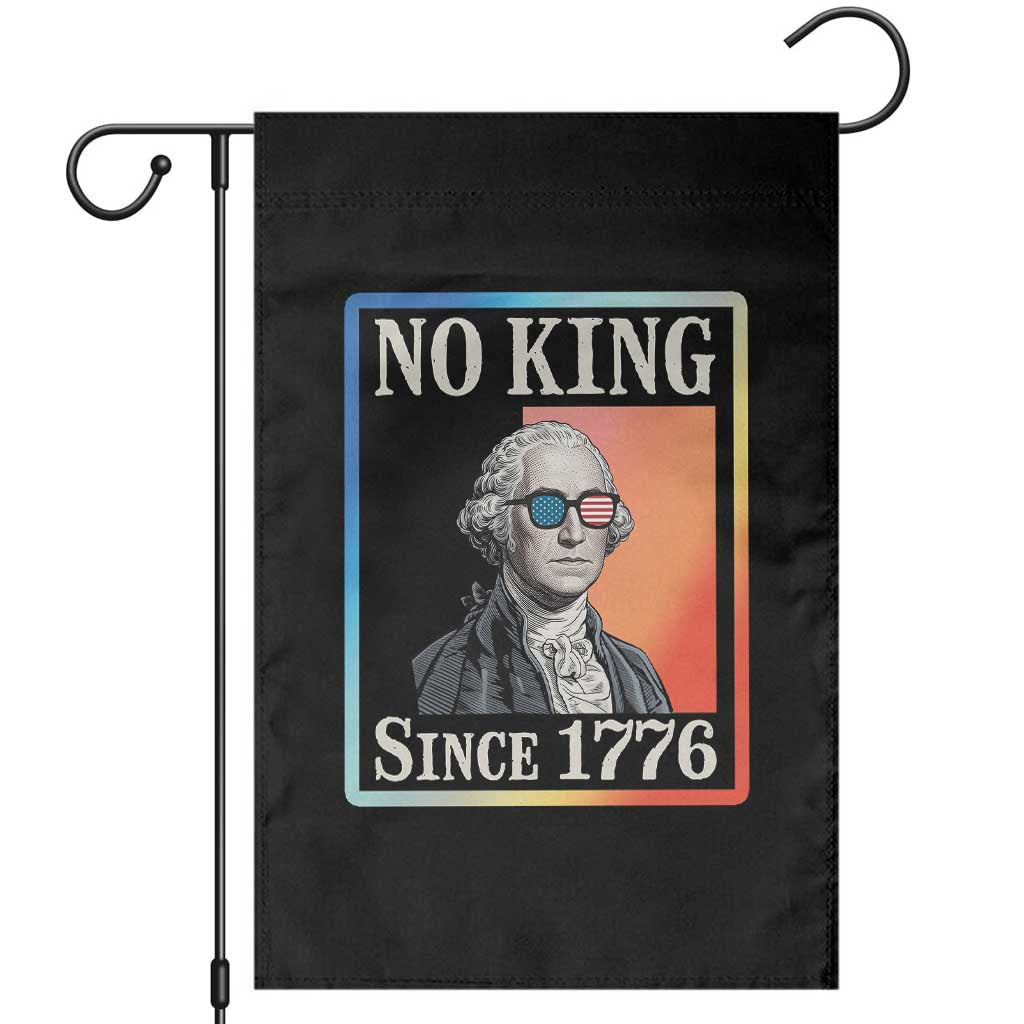 George Washington No Kings Since 1776 Garden Flag Funny Political Meme Gift TS12 Black Print Your Wear