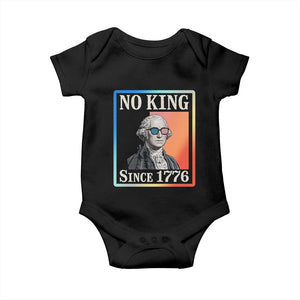 George Washington No Kings Since 1776 Baby Onesie Funny Political Meme Gift - Print Your Wear