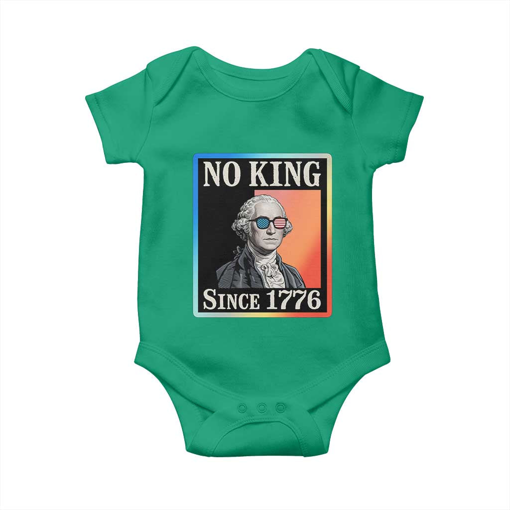 George Washington No Kings Since 1776 Baby Onesie Funny Political Meme Gift TS12 Irish Green Print Your Wear