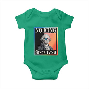 George Washington No Kings Since 1776 Baby Onesie Funny Political Meme Gift TS12 Irish Green Print Your Wear