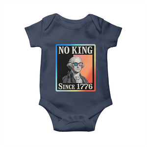 George Washington No Kings Since 1776 Baby Onesie Funny Political Meme Gift TS12 Navy Print Your Wear