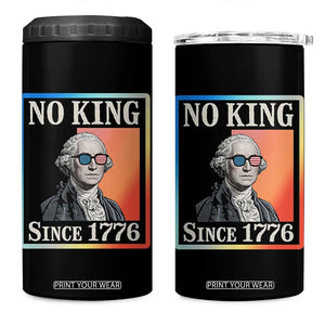 George Washington No Kings Since 1776 4 in 1 Can Cooler Tumbler Funny Political Meme Gift TS12 One Size: 16 oz Black Print Your Wear