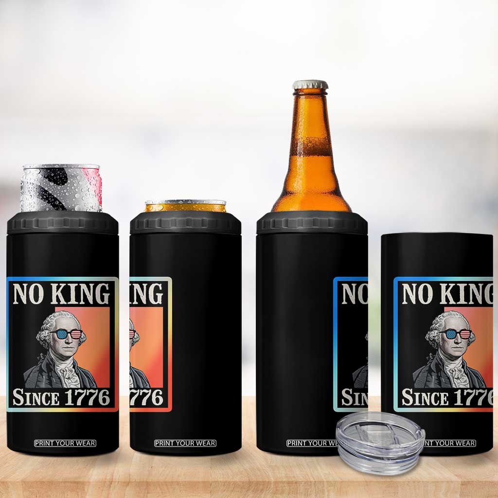 George Washington No Kings Since 1776 4 in 1 Can Cooler Tumbler Funny Political Meme Gift TS12 Print Your Wear