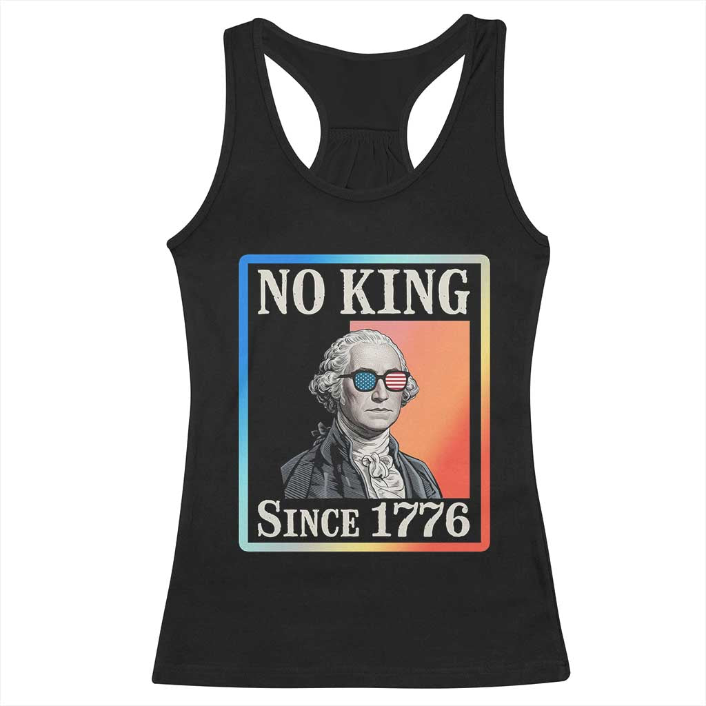 George Washington No Kings Since 1776 Racerback Tank Top Funny Political Meme Gift TS12 Black Print Your Wear