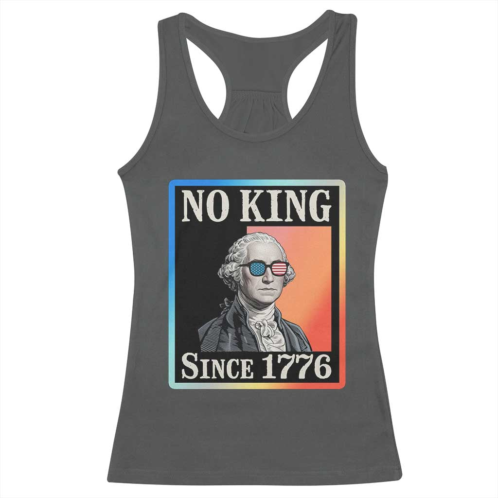 George Washington No Kings Since 1776 Racerback Tank Top Funny Political Meme Gift TS12 Dark Heather Print Your Wear