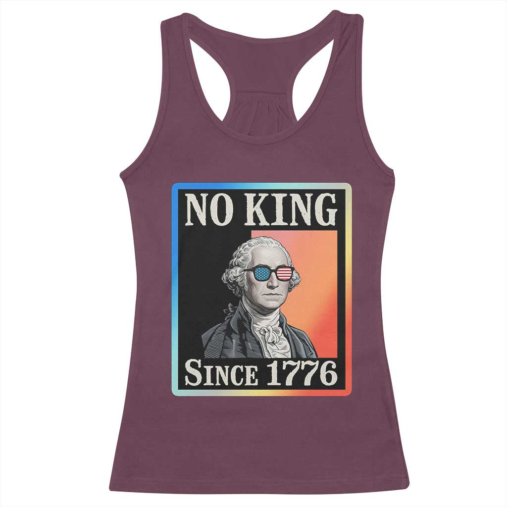 George Washington No Kings Since 1776 Racerback Tank Top Funny Political Meme Gift TS12 Maroon Print Your Wear
