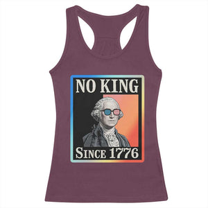 George Washington No Kings Since 1776 Racerback Tank Top Funny Political Meme Gift TS12 Maroon Print Your Wear