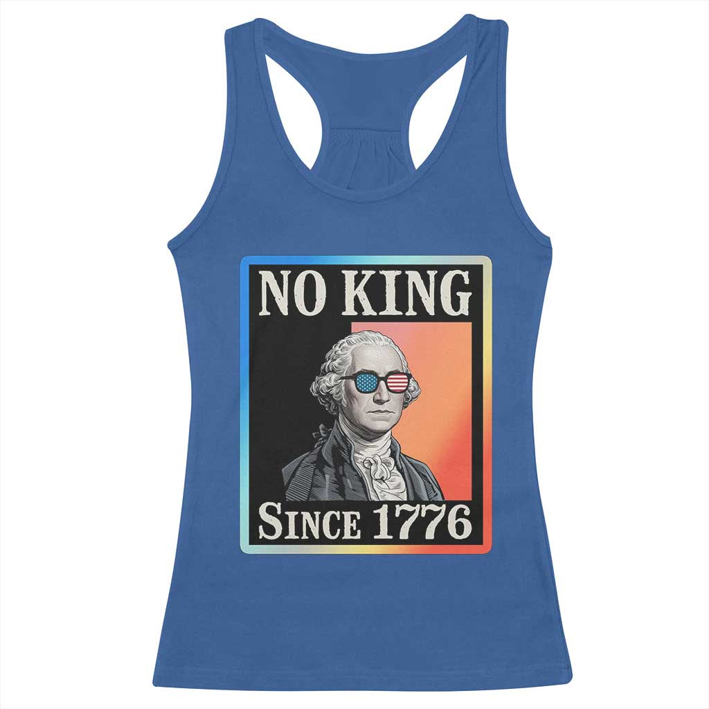 George Washington No Kings Since 1776 Racerback Tank Top Funny Political Meme Gift TS12 Royal Blue Print Your Wear