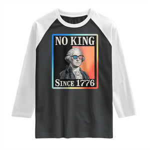 George Washington No Kings Since 1776 Raglan Shirt Funny Political Meme Gift - Print Your Wear