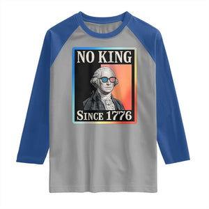 George Washington No Kings Since 1776 Raglan Shirt Funny Political Meme Gift TS12 Sport Gray Royal Print Your Wear
