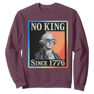 George Washington No Kings Since 1776 Sweatshirt Funny Political Meme Gift - Print Your Wear