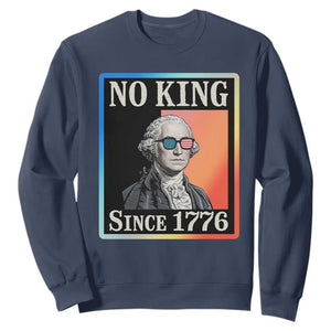 George Washington No Kings Since 1776 Sweatshirt Funny Political Meme Gift - Print Your Wear