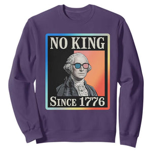George Washington No Kings Since 1776 Sweatshirt Funny Political Meme Gift - Print Your Wear
