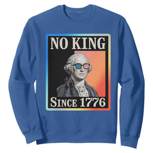 George Washington No Kings Since 1776 Sweatshirt Funny Political Meme Gift - Print Your Wear