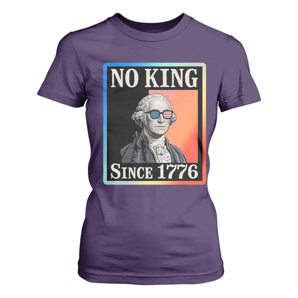 George Washington No Kings Since 1776 T Shirt For Women Funny Political Meme Gift TS12 Purple Print Your Wear