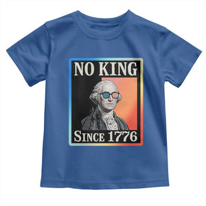 George Washington No Kings Since 1776 Toddler T Shirt Funny Political Meme Gift TS12 Royal Blue Print Your Wear