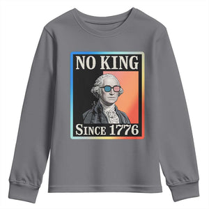 George Washington No Kings Since 1776 Youth Sweatshirt Funny Political Meme Gift TS12 Charcoal Print Your Wear