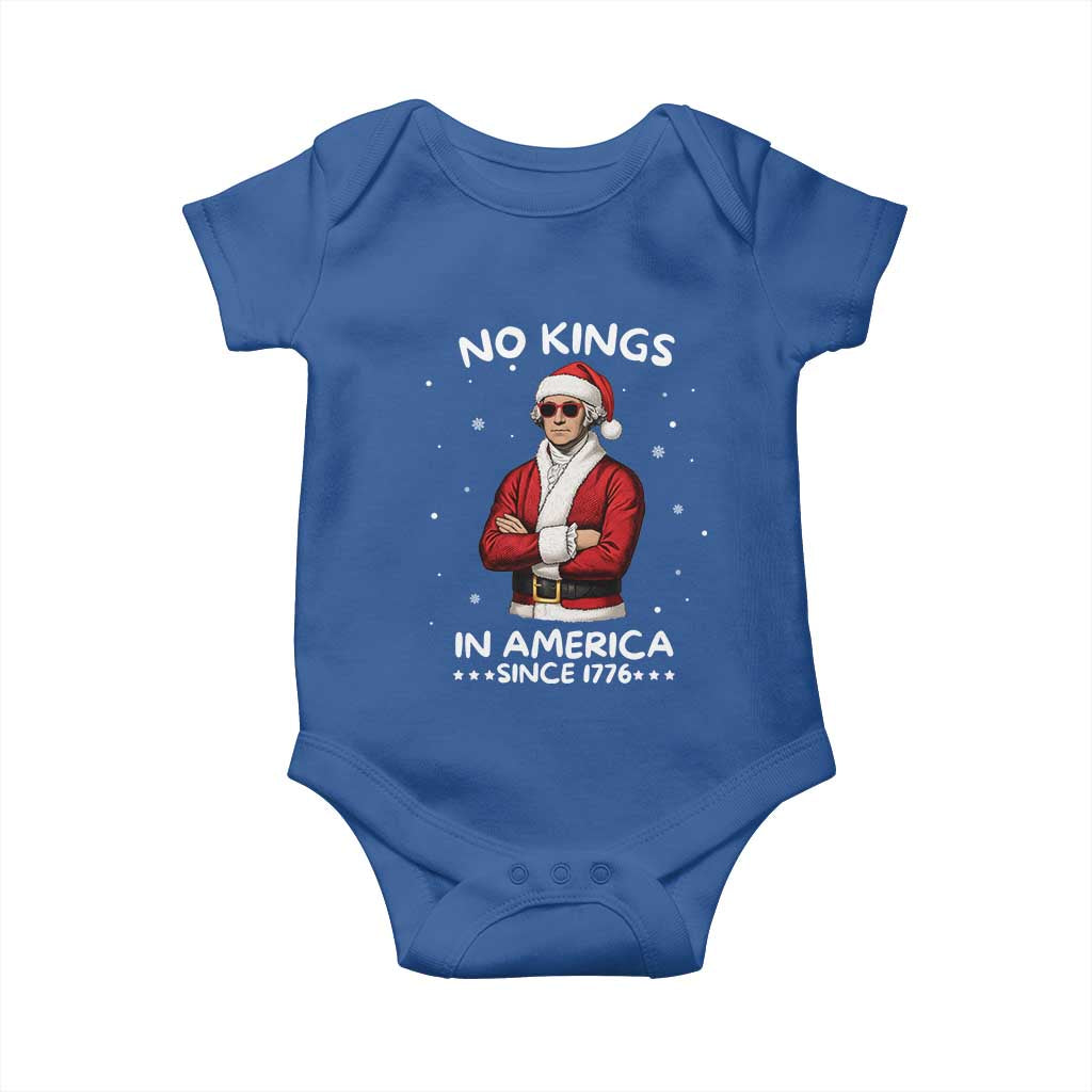 Funny Merry No Kings Since 1776 George Washington Baby Onesie Christmas Gift TS12 Royal Blue Print Your Wear
